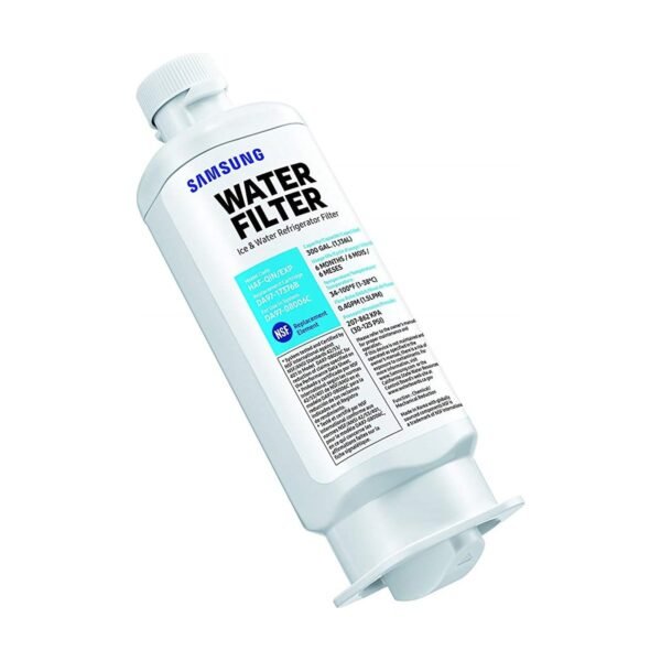 Samsung DA97-17376B refrigerator water filter, front view