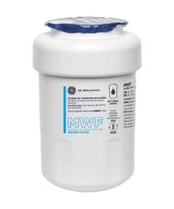 GE MWF refrigerator water filter, front view