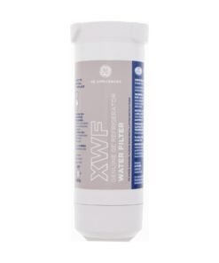 GE XWF refrigerator water filter, front view